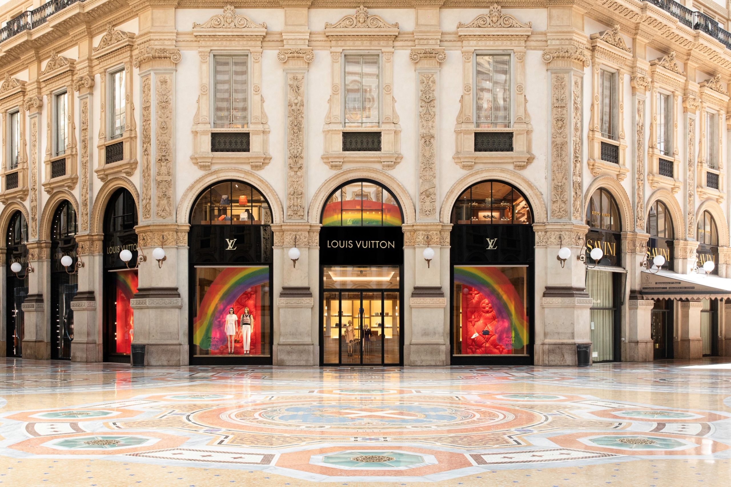 Louis Vuitton shop. Galleria Vittorio Emanuele II. Milan, Italy