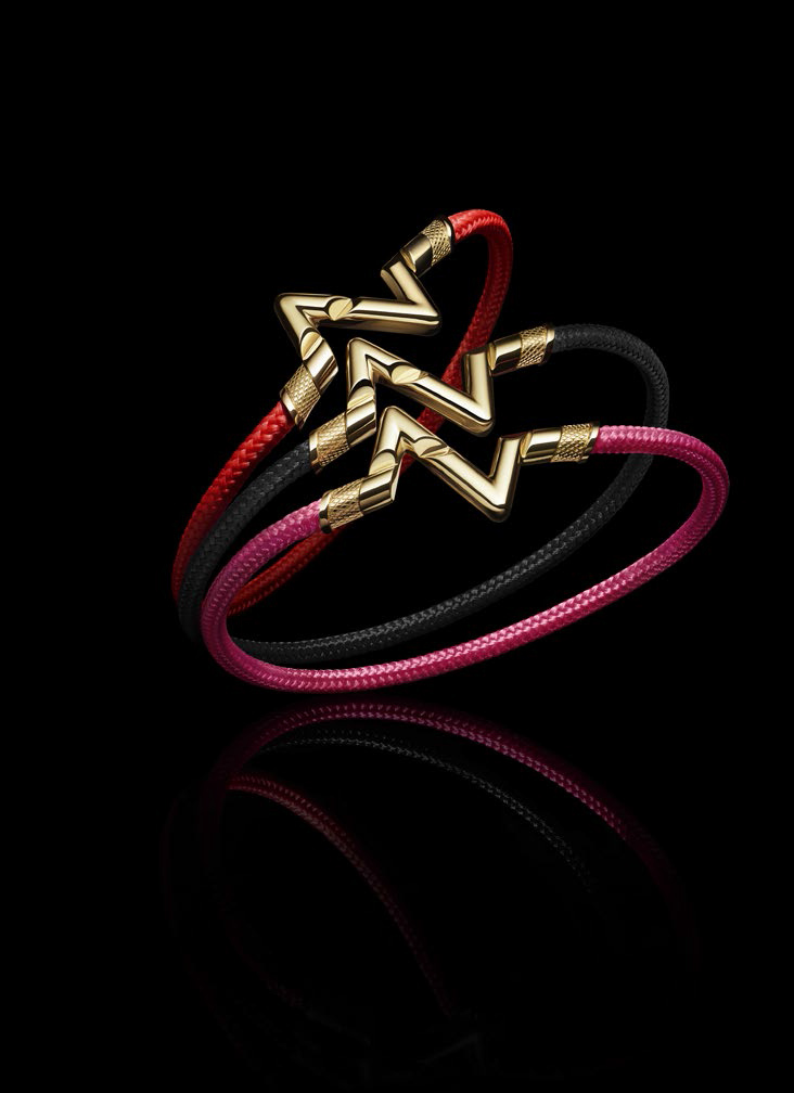 LV Volt Upside Down Play Large Cord Bracelet, Yellow Gold